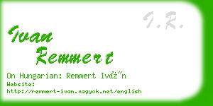 ivan remmert business card